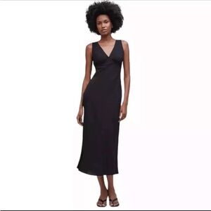 Madewell Ariana Black Midi Dress